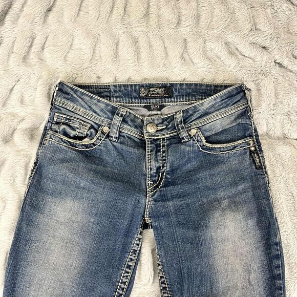 Silver Co Jeans Womens 30x29 (29/32) Tag Bootcut Stretch Medium Wash Denim - Picture 3 of 8